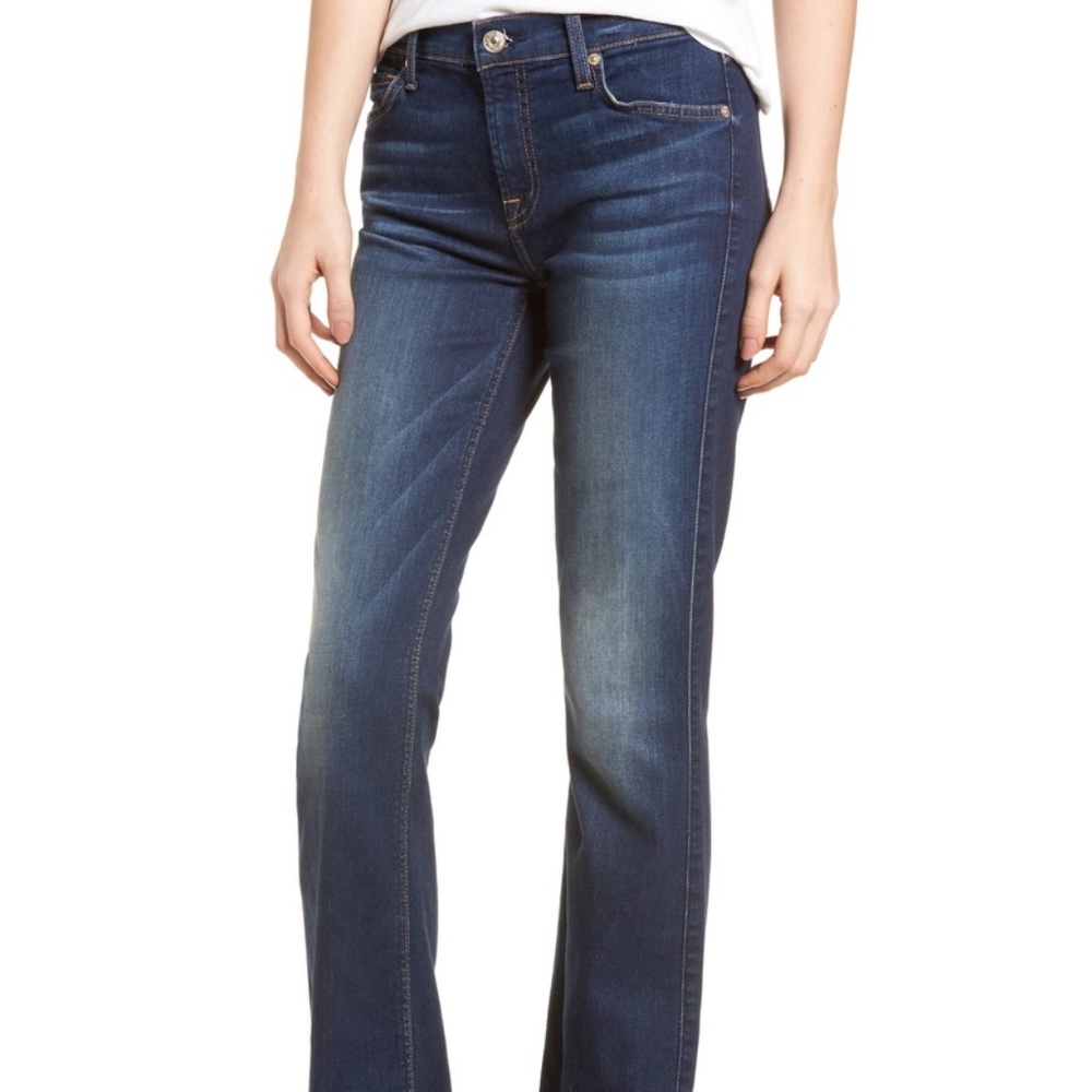 7 FOR ALL MANKIND Low Rise Blue Bootcut Jeans 26